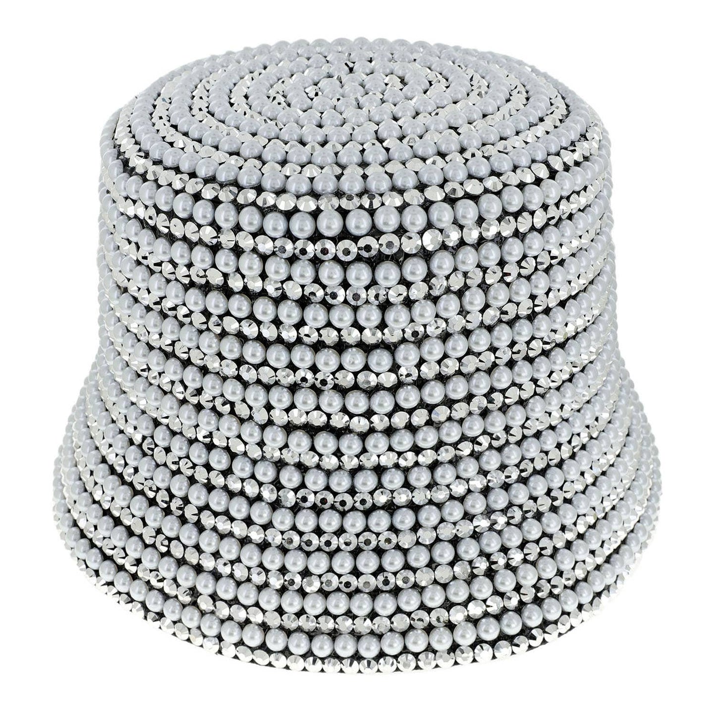 Rhinestone & Pearl Encrusted Bucket Hat